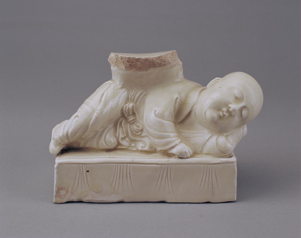 图片[1]-Ding Kiln Child Pillow (residual)-China Archive